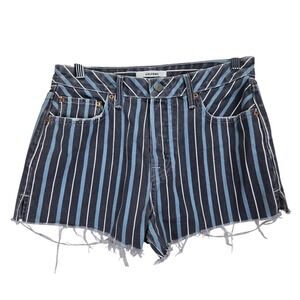 GRLFRND Cindy Denim Womens Shorts Size 27 Striped Frayed Hem‎ Bohemian Summer